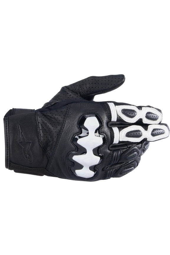Celer V3 Mens Leather Motorcycle Gloves Black/White XL
