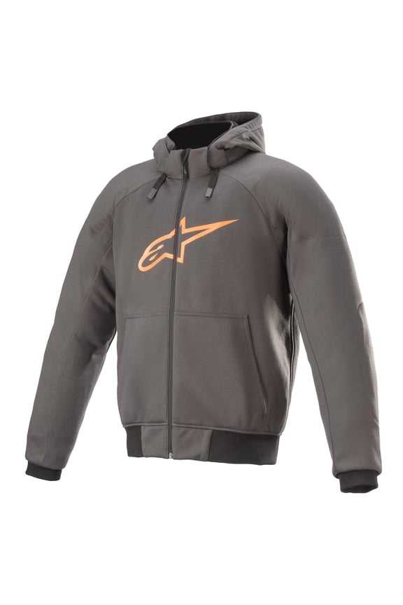 Chrome Mens Armored Hoody Tar Gray/Flame Orange 4XL
