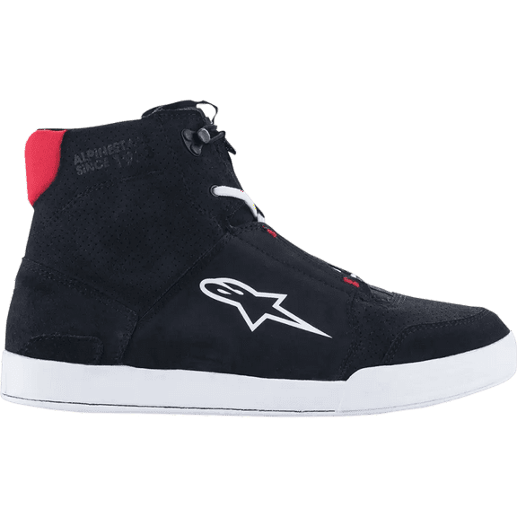 Alpinestars Chrome Mens Motorcycle Shoes Black/White/Bright Red 10.5 USA