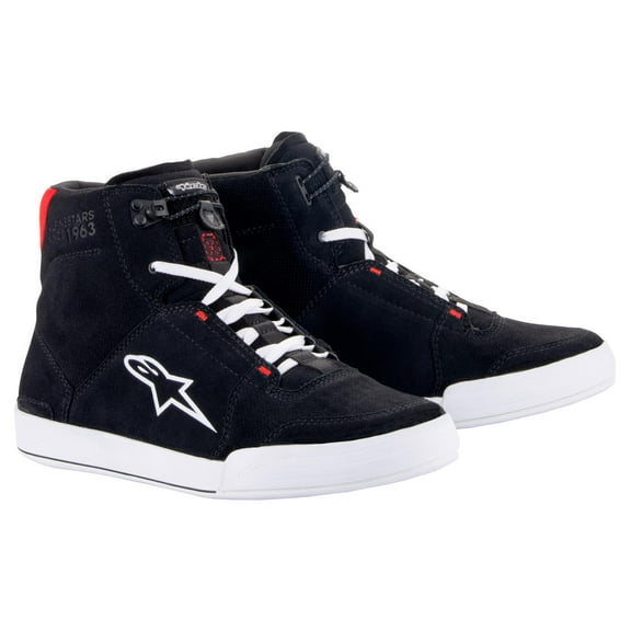 Alpinestars Chrome Mens Motorcycle Shoes Black/White/Bright Red 9 USA