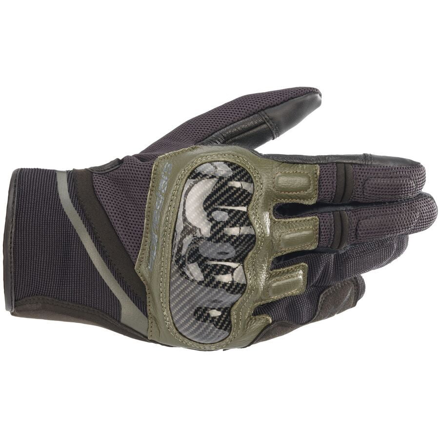 Alpinestars Chrome Mens Textile Motorcycle Gloves Black/Green XL