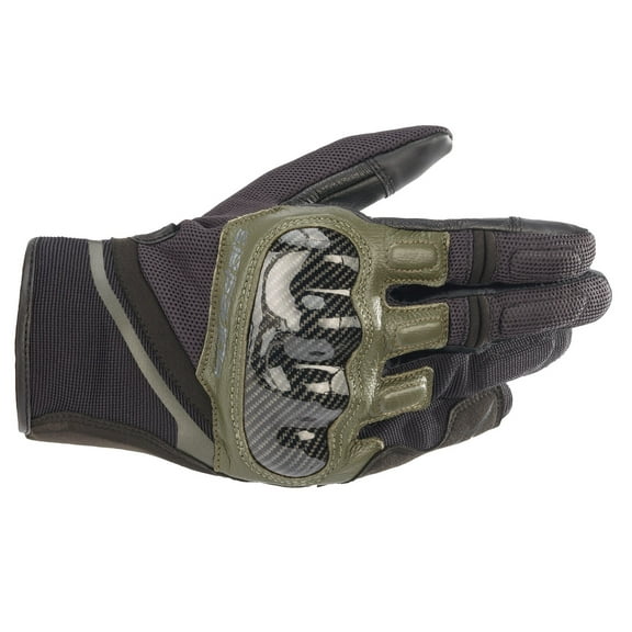 Alpinestars Chrome Mens Textile Motorcycle Gloves Black/Green XXL