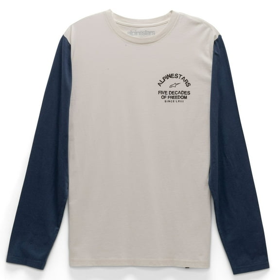 Alpinestars Decades Mens Long Sleeve Premium T-Shirt Natural XXL