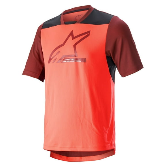 Alpinestars Drop 6.0 V2 Mens SS MTB Mountain Bike Jersey Coral/Black LG