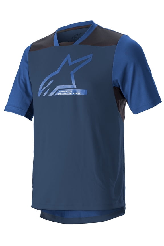 Drop 6.0 V2 Mens SS MTB Mountain Bike Jersey Mid Blue LG