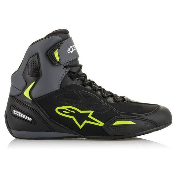 Alpinestars Faster 3 Mens Drystar Shoes Black/Gray/Yellow 12.5 USA