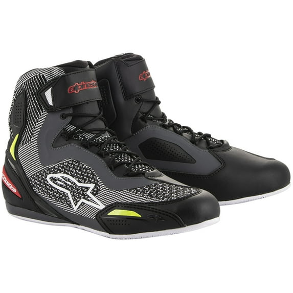 Alpinestars Faster 3 Rideknit Shoes - Black/Gray/Flo Yellow - 8