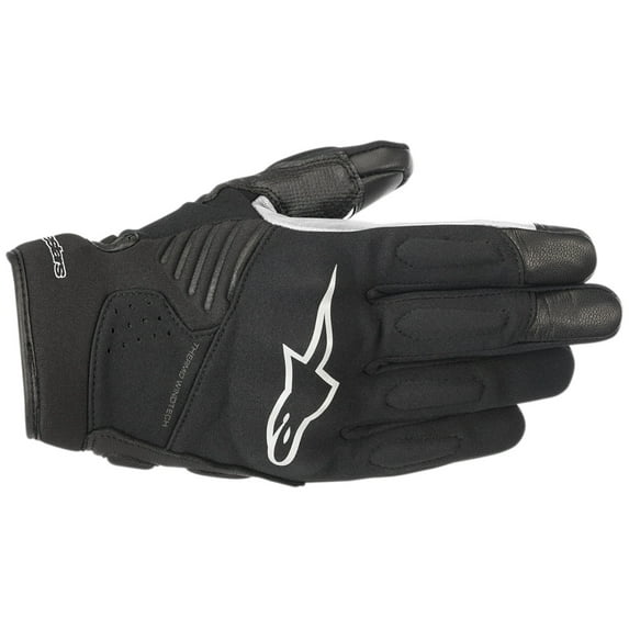 Alpinestars Faster Leather Motorcycle Gloves Black/White LG