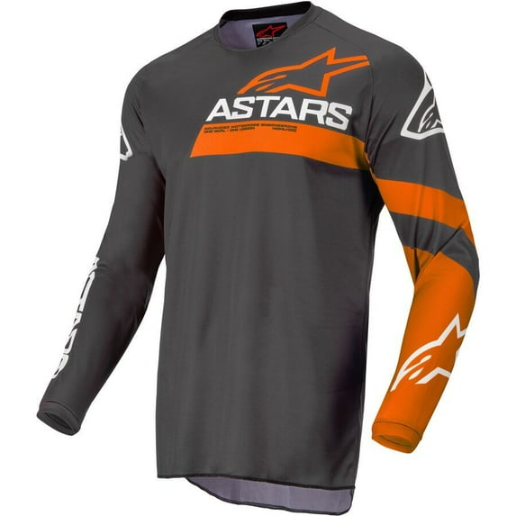 Alpinestars Fluid Jersey - Chaser - 2022 Model - Anthracite/Coral Fluo - LG