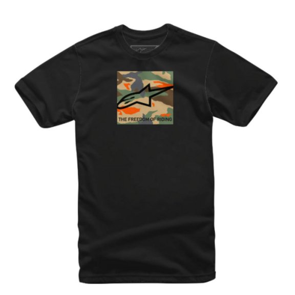 Alpinestars Free Camo Mens Short Sleeve T-Shirt Black XL