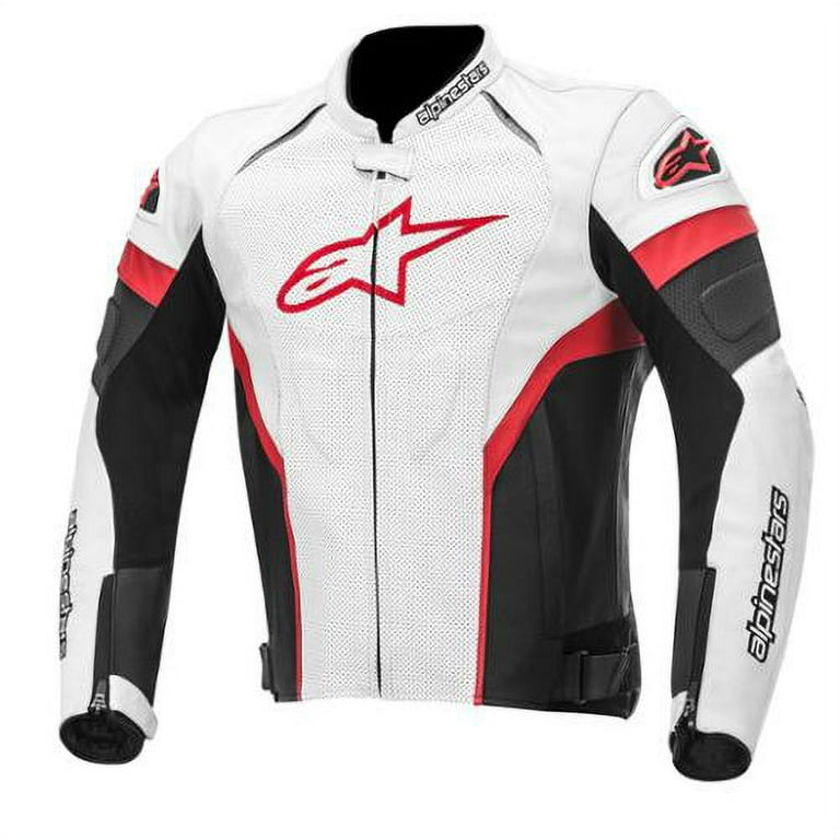 Alpinestars GP Plus R Perforated Leather Jacket White/Black Alpinestars GP Plus R Perforated Leather Jacket White/Black