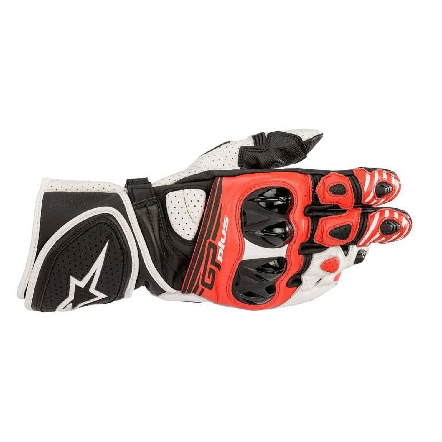 Alpinestars GP Tech V2 Mens Leather Motorcycle Gloves Black/White