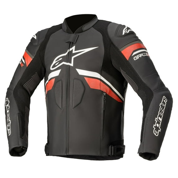 Alpinestars GP Plus R V3 Rideknit Mens Leather Motorcycle Jacket Black/Red/Wht 52 EUR