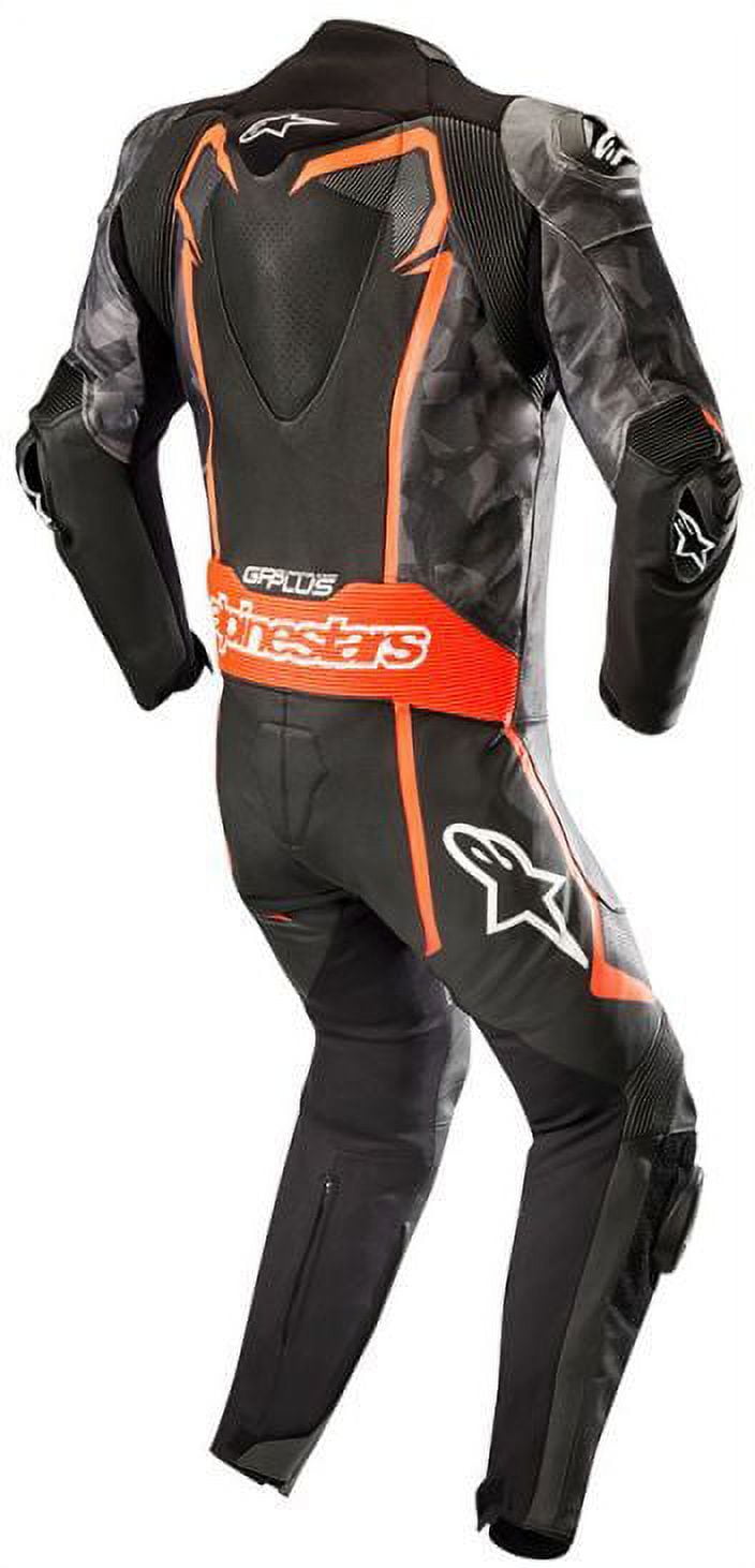 アルパインスターズ　GP PLUS CAMO LEATHER SUIT Alpinestars GP Plus Camo 1pc Leather Suit Black Camo/Red Fluo 52