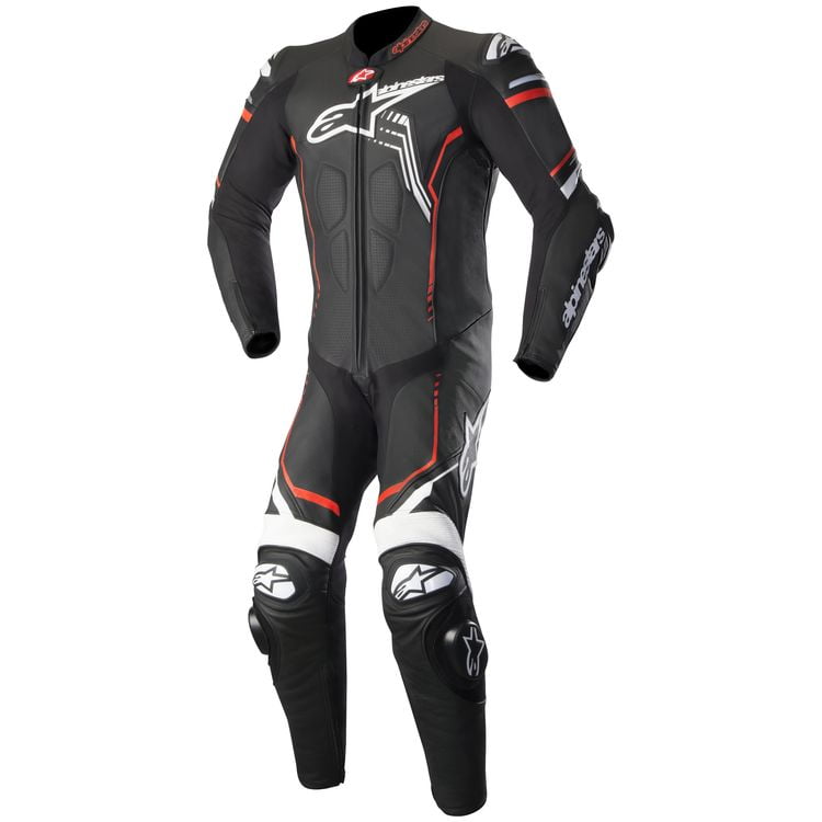 Alpinestars GP Plus v2 Race Suit - Black/White/Flo Red - EU 54