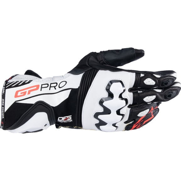 Alpinestars GP Pro R4 Mens Leather Motorcycle Gloves Black/White 3XL