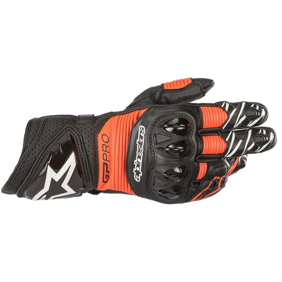 Alpinestars GP Pro RS3 Mens Leather Motorcycle Gloves Black/Red XL
