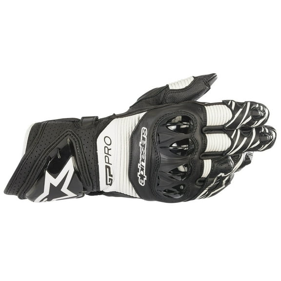 Alpinestars GP Pro RS3 Mens Leather Motorcycle Gloves Black/White 3XL