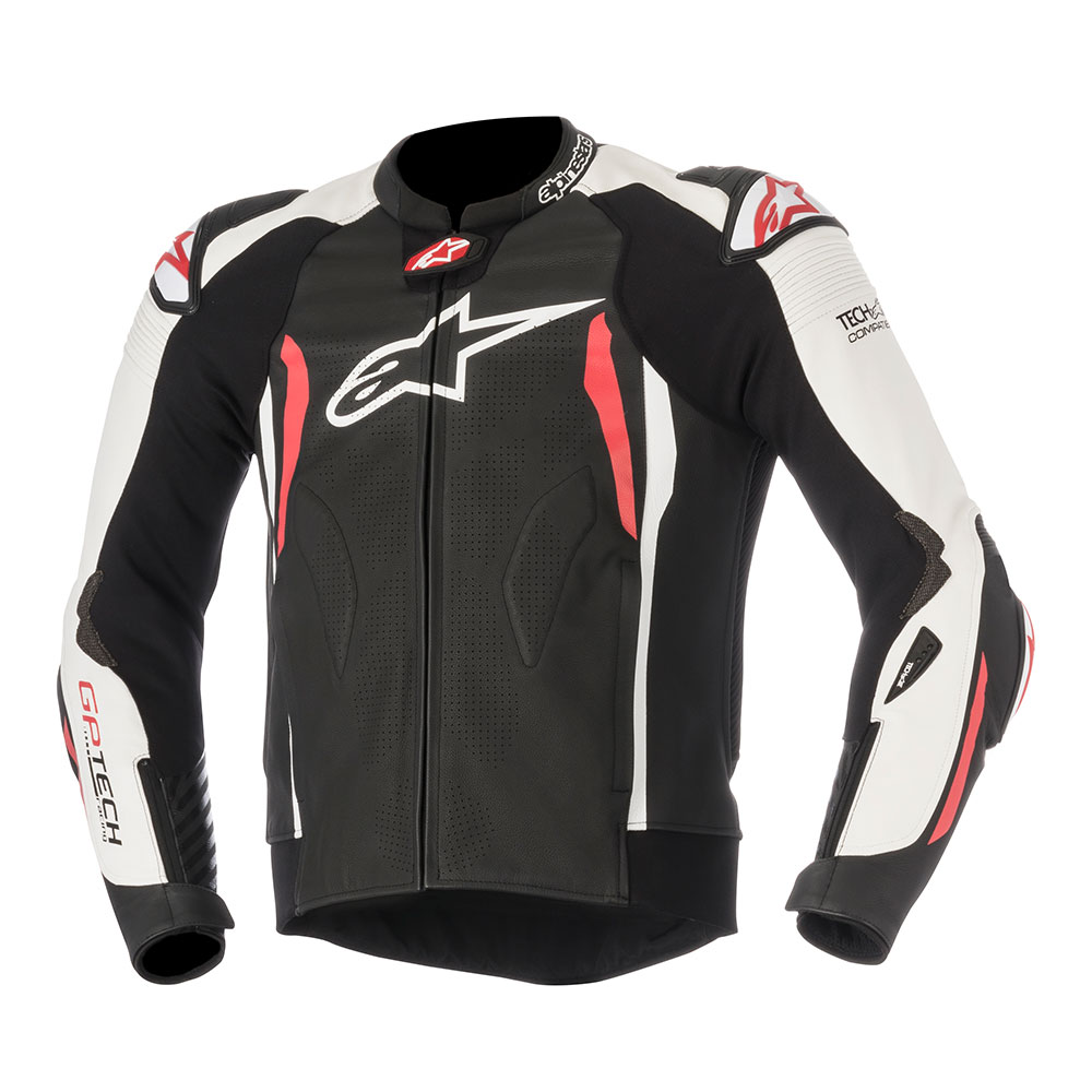 Alpinestars GP Tech V2 Mens Leather Jacket Black/White/Red 56 EUR - image 1 of 3