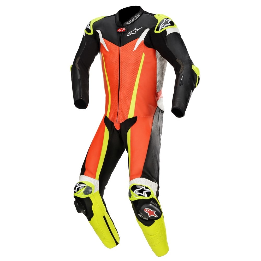 Alpinestars GP Tech V3 Leather Suit Tech Air Compatible Red Black Yellow