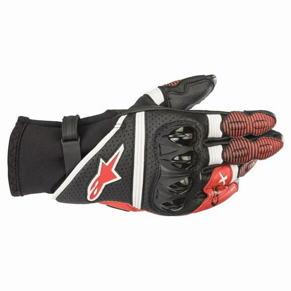 Alpinestars GPX V2 Mens Leather Gloves Black/White/Red XL