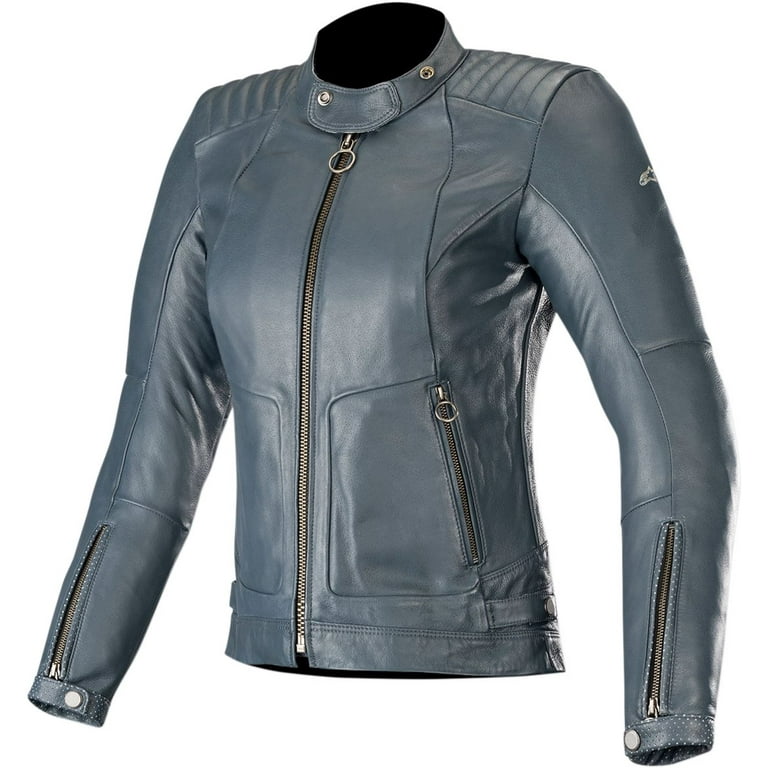 Alpinestars Gal Womens Leather Motorcycle Jacket Indigo MD Walmart