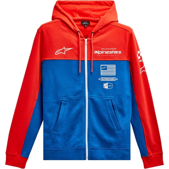 Alpinestars H Block Mens Zip Up Hoody Red/Blue LG