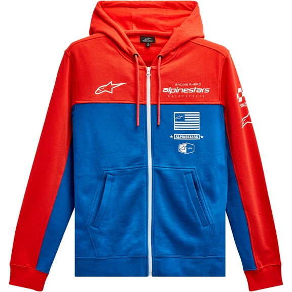 Alpinestars H Block Mens Zip Up Hoody Red/Blue XXL
