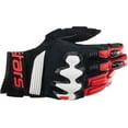 thumbnail image 1 of Alpinestars Halo Mens Leather Motorcycle Gloves Black/White/Red MD, 1 of 2