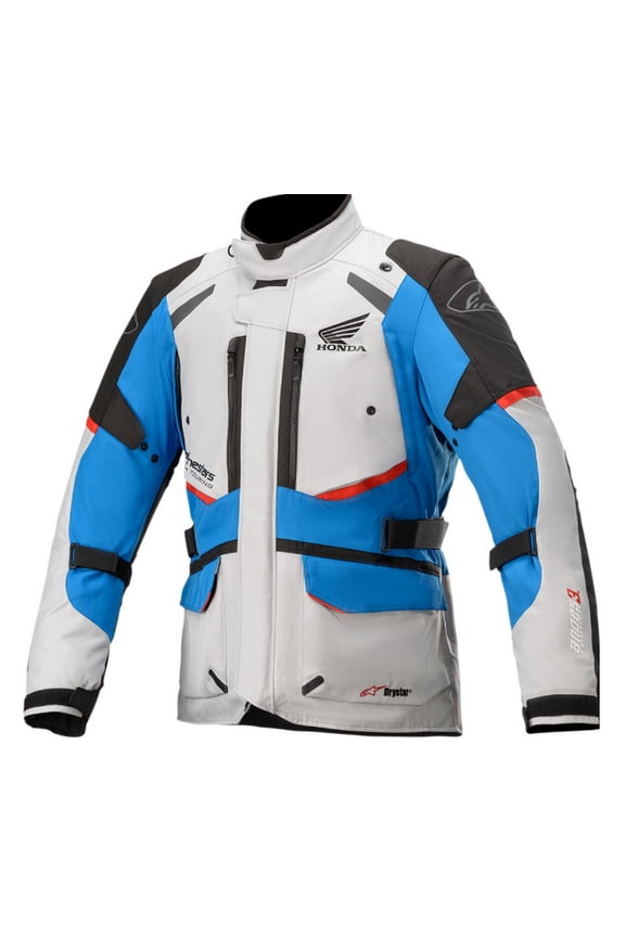 Honda Andes V3 Mens Drystar Motorcycle Jacket Gray/Blue SM