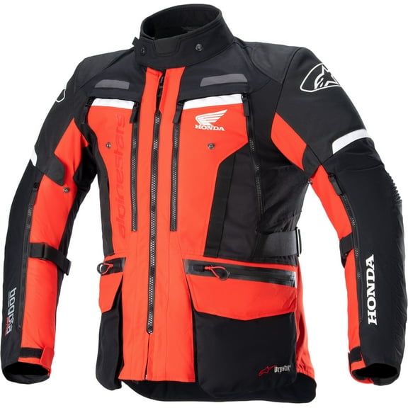 Alpinestars Honda Bogota Pro Mens Drystar Motorcycle Jacket Red/Black SM