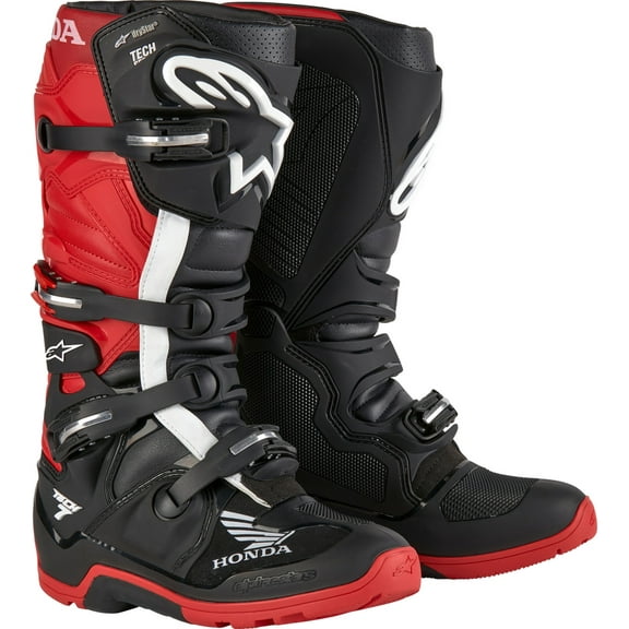 Alpinestars Honda Tech 7 Drystar Mens MX Offroad Boots Black/Bright Red 8 USA