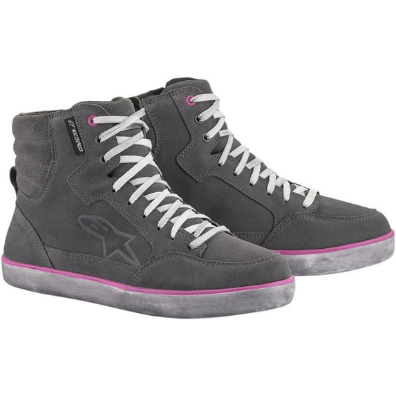 Alpinestars J-6 Womens Waterproof Motorcycle Shoes Gray/Pink 9 USA