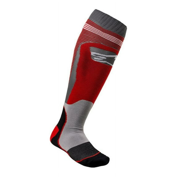 Alpinestars MX Plus 1 Socks - Red/Gray - Medium