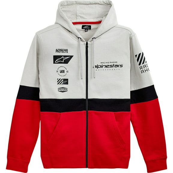 Alpinestars Men's Position Zip Hoody - Light Gray/Red/Black / X-Large