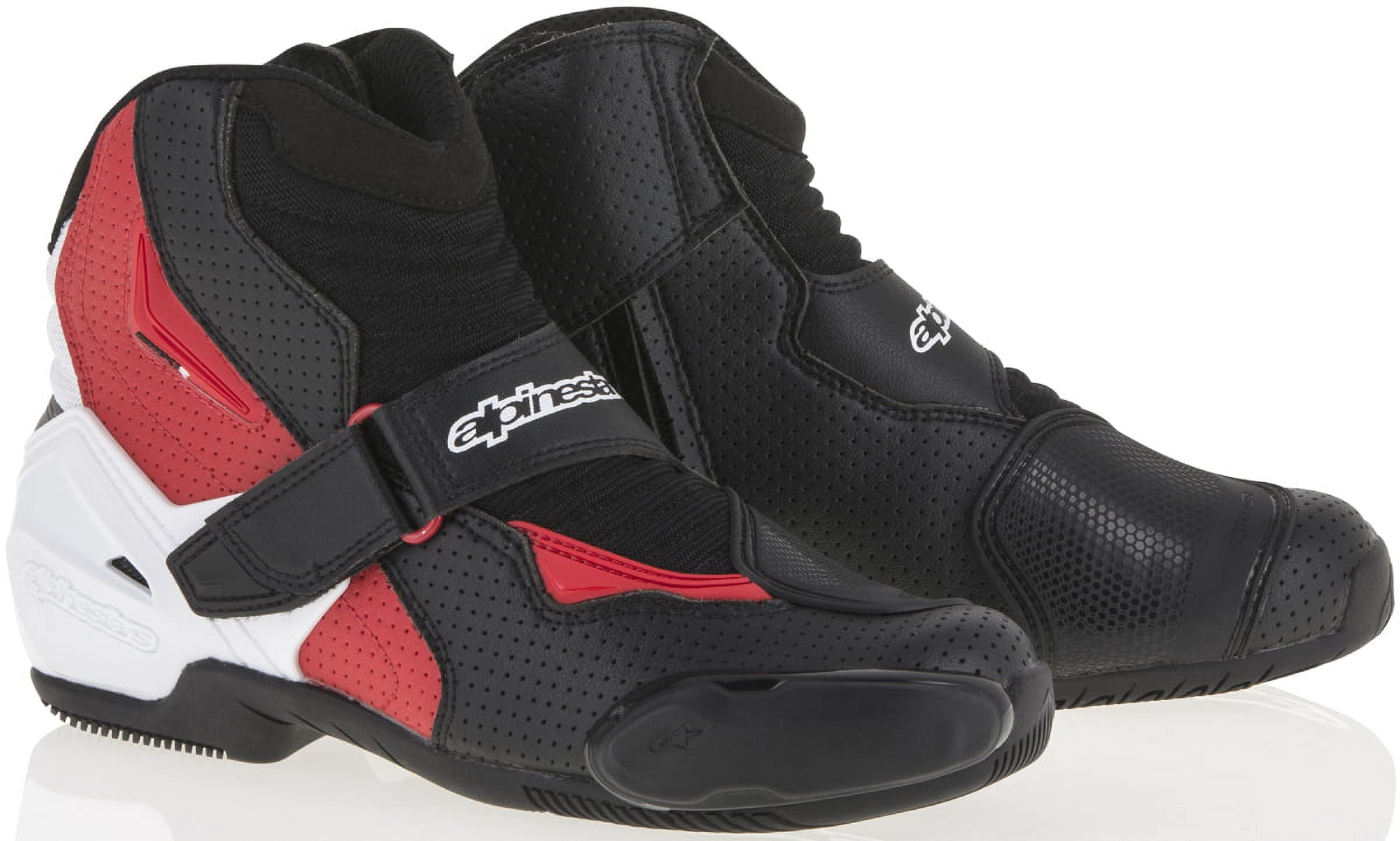 Alpinestars SMX-1 R Vented Mens Motorcycle Shoes Black/White/Red