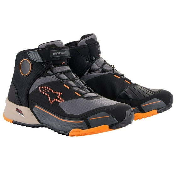 Alpinestars CR-X Mens Drystar Motorcycle Shoes Black/Orange 13 USA