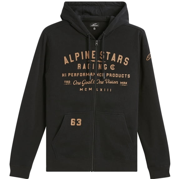 Alpinestars Mens Profile Premium Motorcycle Hoodies-Black-2X-Large