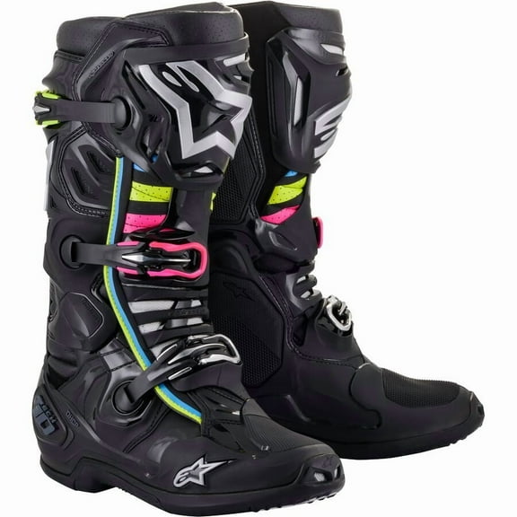 Alpinestars Mens Tech 10 Supervented Motocross Black Hue Boots-12