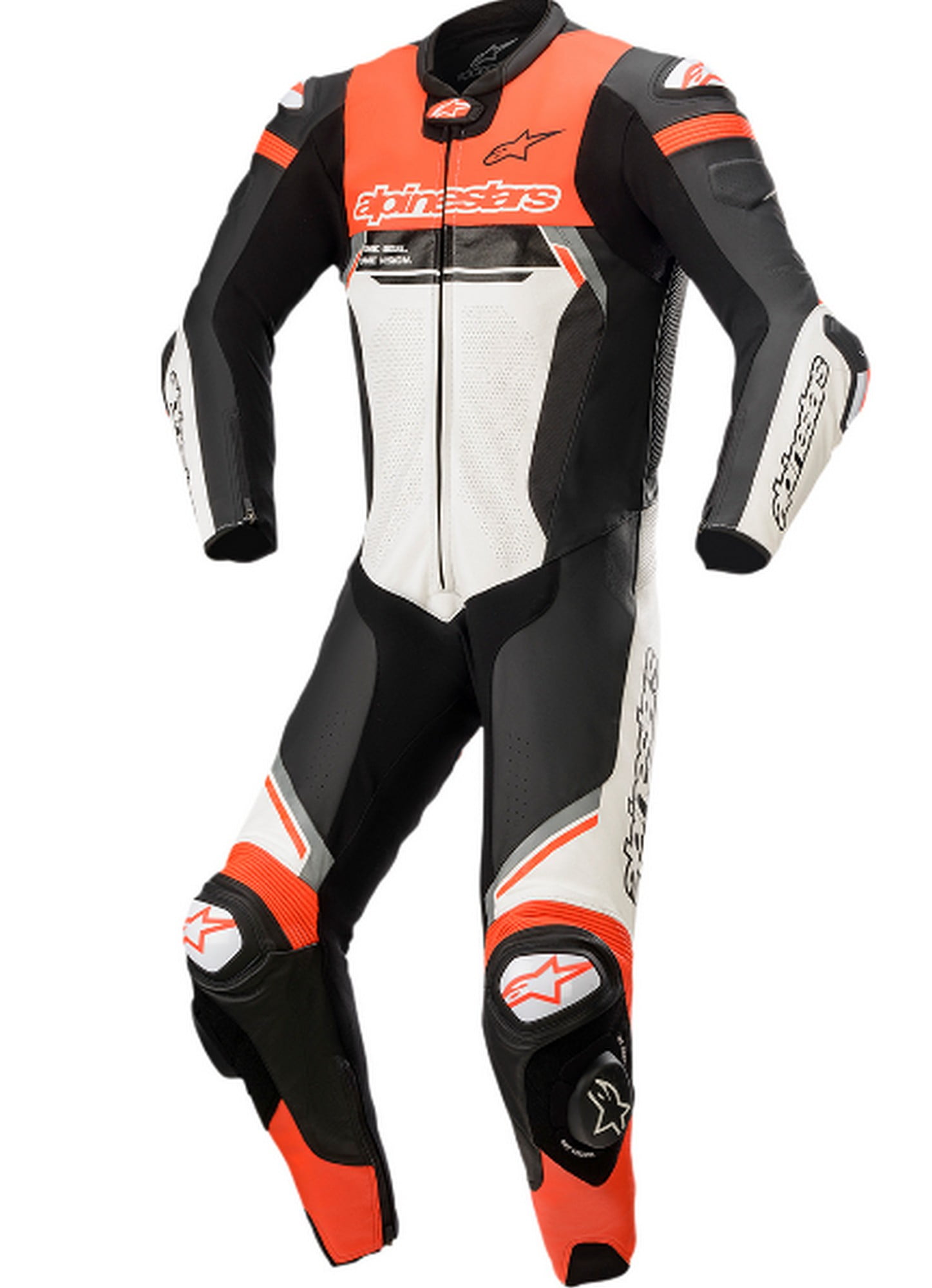 Alpinestars Missile V2 Ignition Mens 1-pc Leather Suit Black/White 