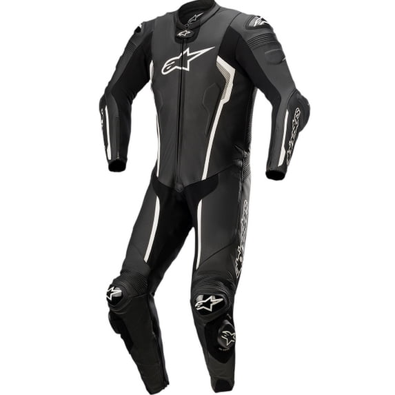 Alpinestars Missile V2 Mens Motorcycle 1-pc Leather Suit Black/White 54 EUR