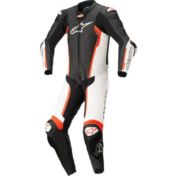 Alpinestars Missile V2 Mens Motorcycle 1-pc Leather Suit Black/White/Red 58 EUR