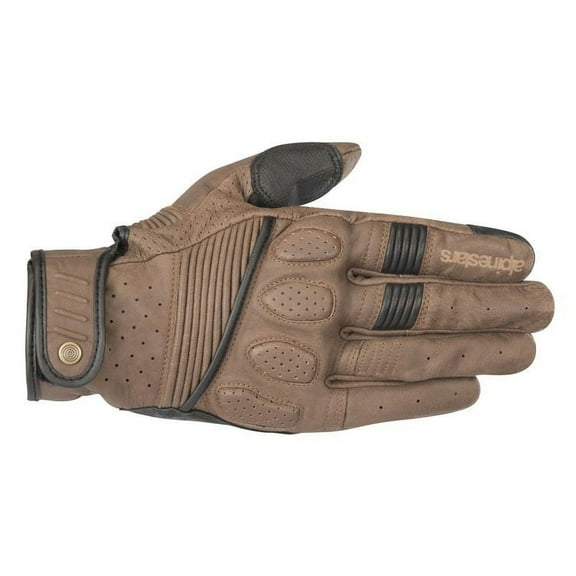 Alpinestars Crazy Eight Leather Motorcycle Gloves Brown/Black LG