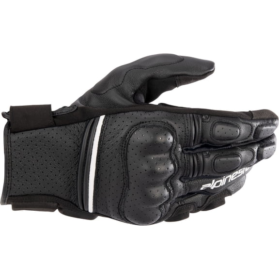 Alpinestars Phenom Air Mens Leather Motorcycle Gloves Black/White SM