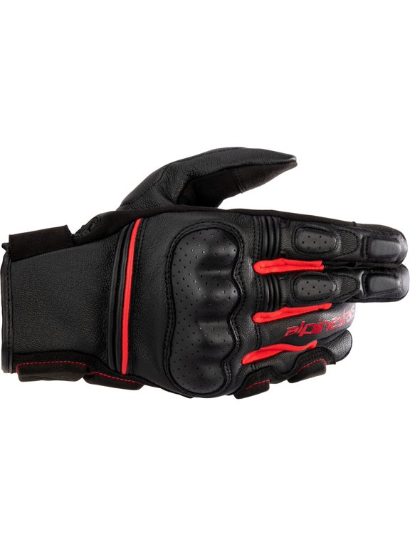 Alpinestars Phenom Mens Leather Motorcycle Gloves Black/Red XL