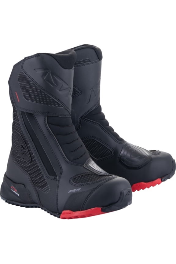 RT-7 Mens Drystar Motorcycle Boots Black/Red 44 EUR