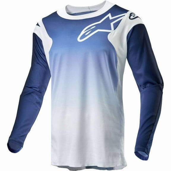 Alpinestars Racer Hoen Jersey (Large, White/Dark Navy/Light Blue)