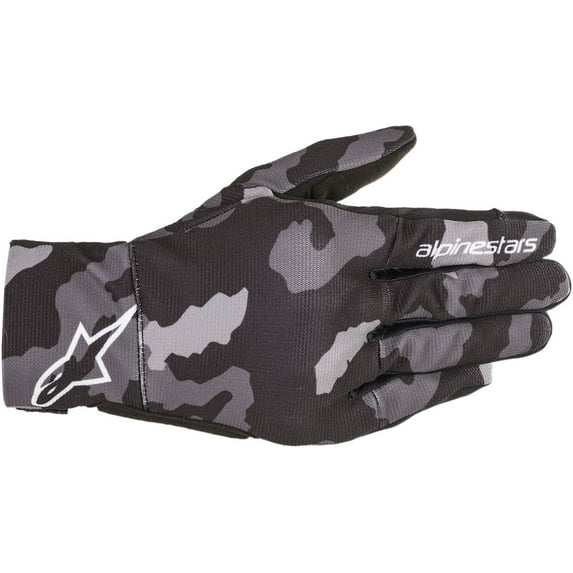 Alpinestars Reef Mens Textile Motorcycle Gloves Black/Gray/Camo SM