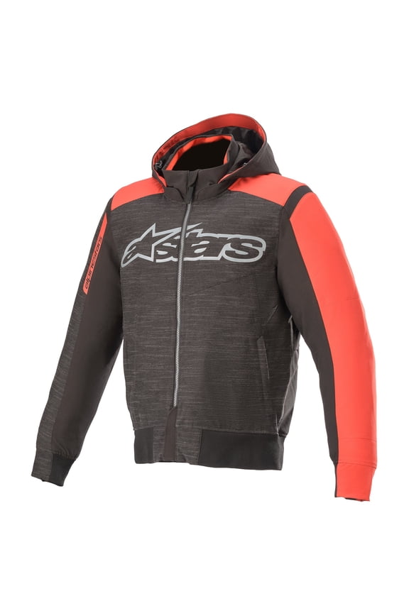 Rhod Mens Windstopper Jacket Black/Gray/Red MD