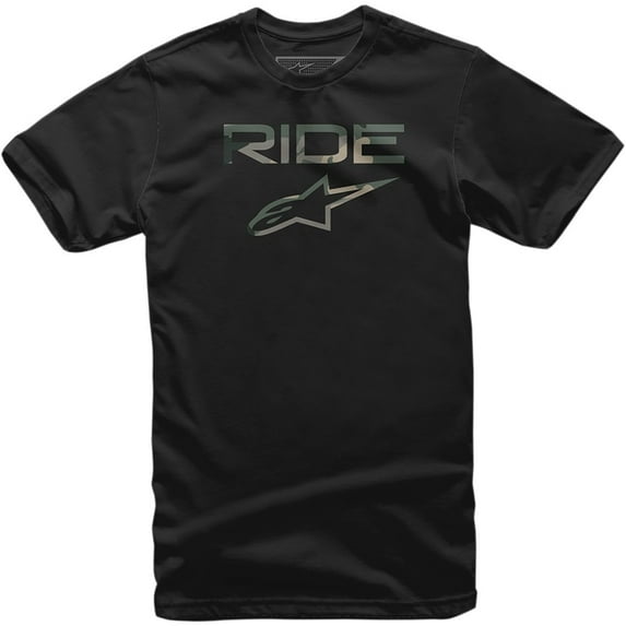 Alpinestars Ride 2.0 Camo Mens Short Sleeve T-Shirt Black LG
